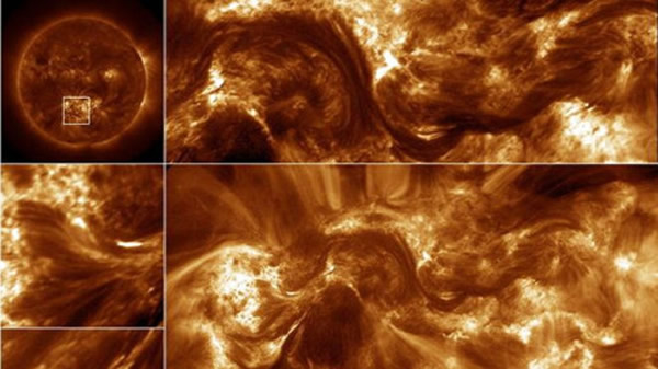 ����̫����Զ���۲⵽̫�����������״�ų���������¶ȸߴ�150�����϶ȡ�