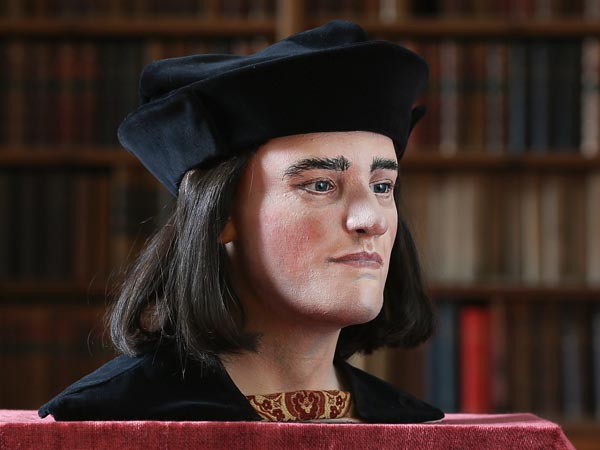 A facial reconstruction of King Richard III unveiled on Tuesday.