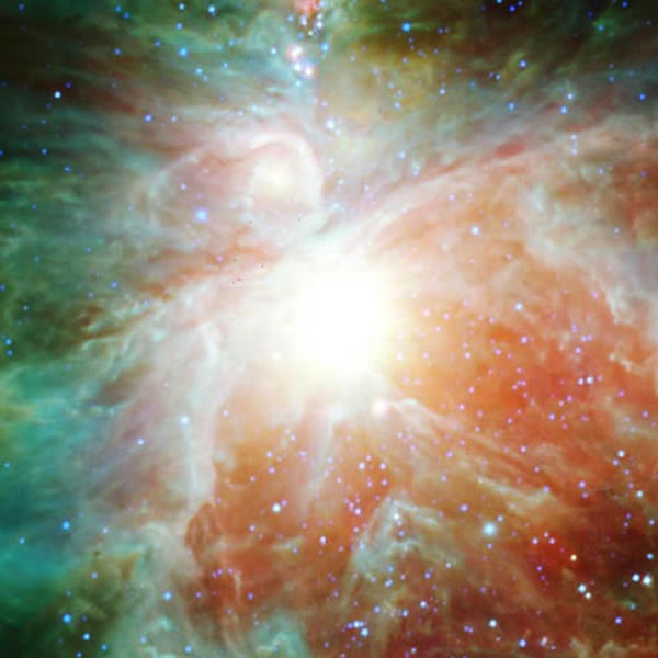 美国宇航局广域红外探测器(WISE)拍摄的猎户座大星云