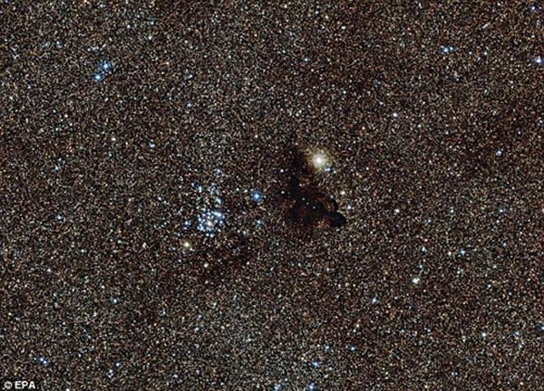 天文学家近日观测到巴纳德86星云,它看起来像一只壁虎。