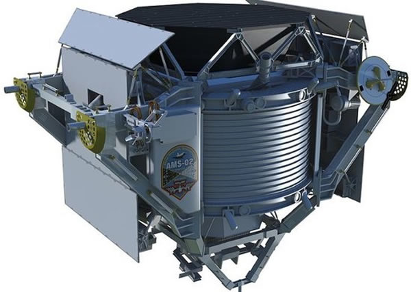 安装于国际空间站上的阿尔法磁谱仪