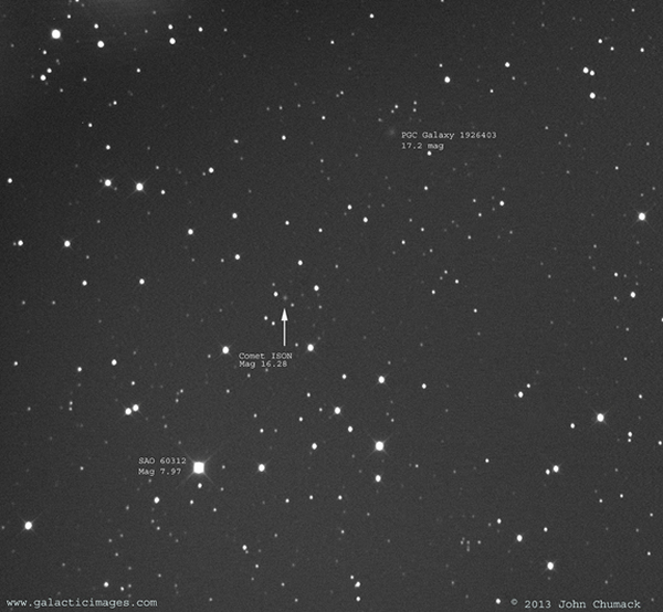 2012年1月8日夜晚的ISON彗星