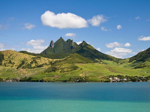 Lion Mountain (pictured) is located in southeastern Mauritius.