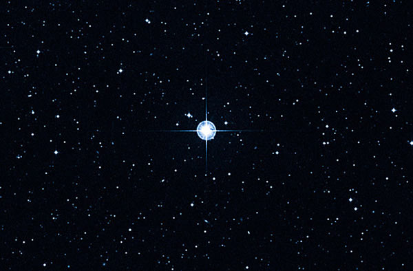 This Digitized Sky Survey image shows the oldest star with a well-determined age