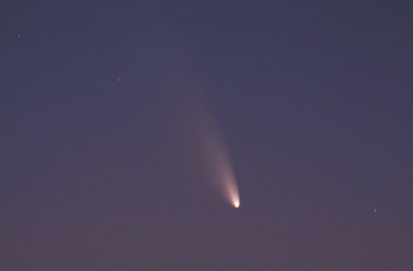 Close-up of comet C/2011 L4 PANSTARRS as seen from Mount Dale, Western Australia