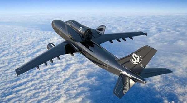 空中巴士A300飞机携载航天飞机抵达高空