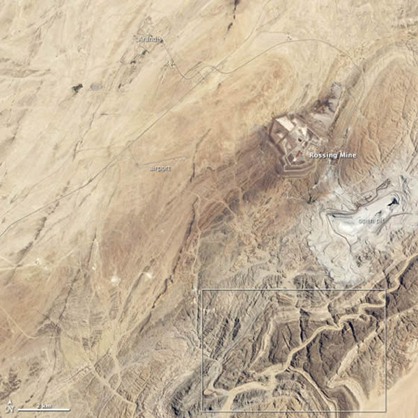 ײɳĮ(Namib Desert)е˿(Rössing Uranium Mine)Χ