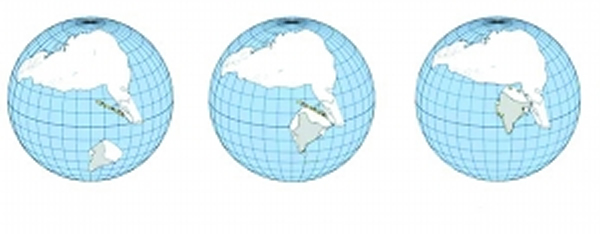 印度板块漂移过程图