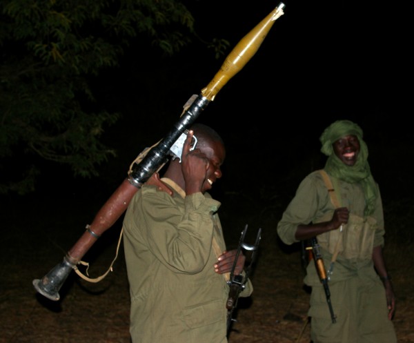 Chadian anti-poaching troops. Photo taken in December 2012 or January 2013. Phot