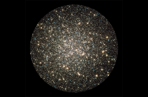 The M13 globular cluster as observed by the Hubble Space Telescope.
