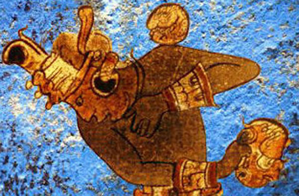 Maya Blue on an ancient Maya mural. Scientists have solved the mystery of how th