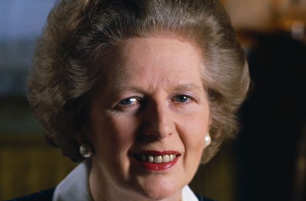 Prime Minister Margaret Thatcher in 1990.