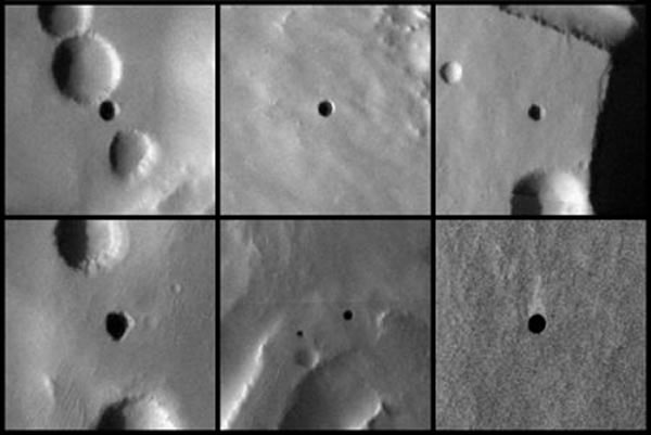 In 2007, NASA discovered what looks like skylight entrances into subterranean ca