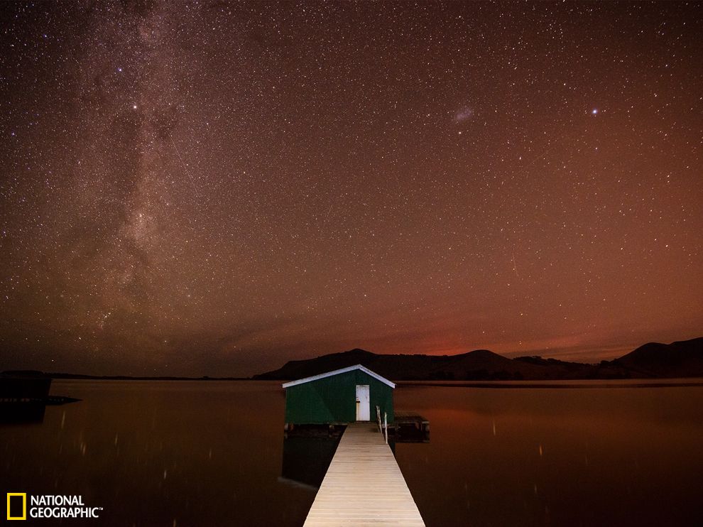 新西兰夜空中的银河