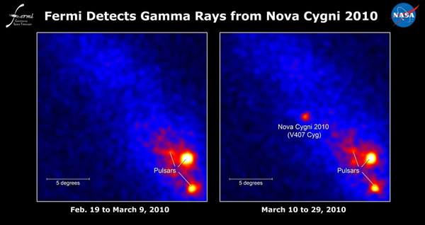费米于2010年首次观测到的发射伽马射线的新星