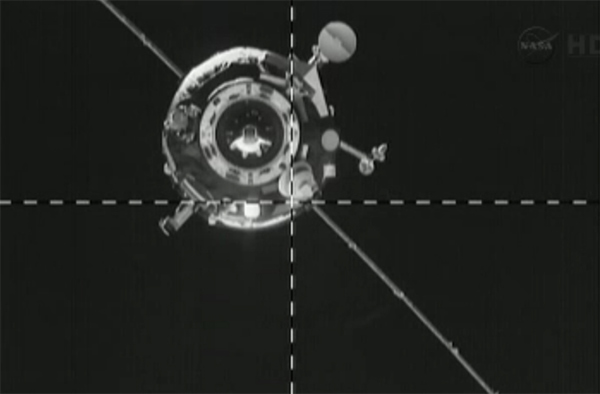 A Russian Progress 51 robotic spacecraft successfully docked to the Internationa