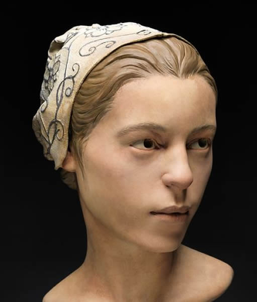 A forensic facial reconstruction of the 14-year-old victim of cannibalism at Jam