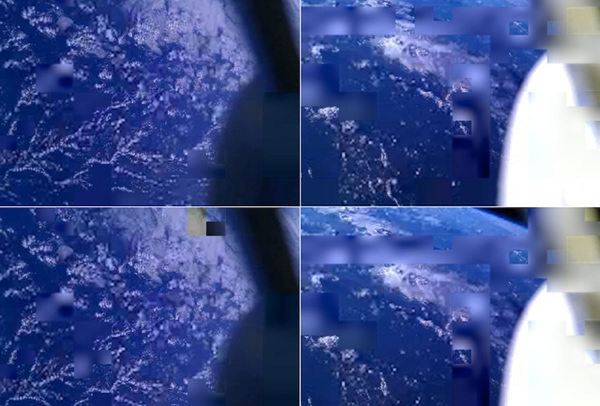 智能手机在太空中拍摄的地球照片