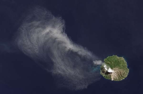 Volcanic Lava Viewed from Space