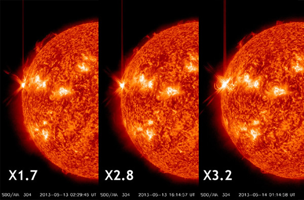 Sun Unleashes THREE Record X-Class Flares