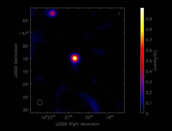 Բ����X-1��λ���Ϸ�̨������Զ���粨ͼ�в�������������1822�׺����£���ʾ���ı��������е�Բ����X-1��