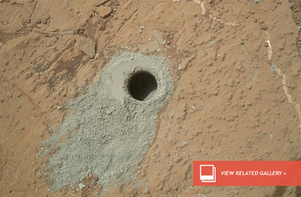 Curiosity Drills into Second Mars Rock