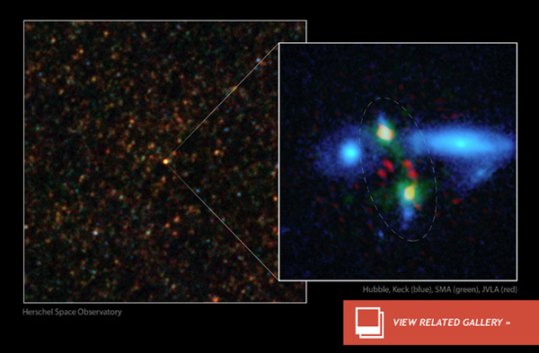 Violent Galactic Clash May Solve Cosmic Mystery