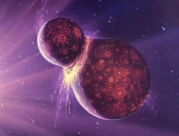 按照目前主流的月球形成假说,月球形成于一次天体撞击事件中,一颗火星大小的天体与地球相撞,此后数十亿年内月球则受到各种小天体的撞击