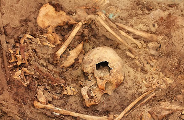 Protected from looters by 30 tons of stone, those interred in the mausoleum lay