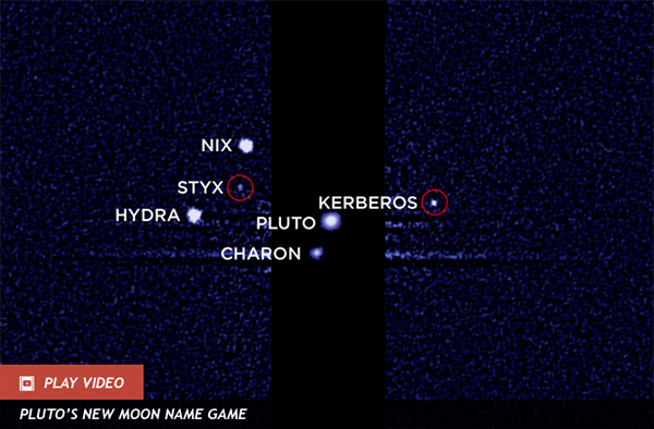 冥王星两颗最小卫星被正式命名:“斯蒂克斯”和“瑟伯勒斯”