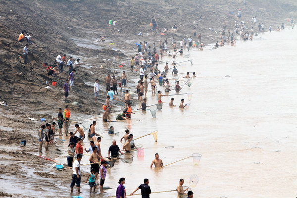 ��������Ͽ��ӻƺӵ�ˮ��ɳ���ڶ�Ⱥ���ڻƺӱ�����