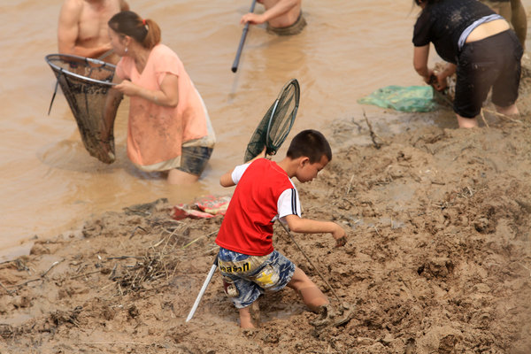 ��������Ͽ��ӻƺӵ�ˮ��ɳ���ڶ�Ⱥ���ڻƺӱ�����