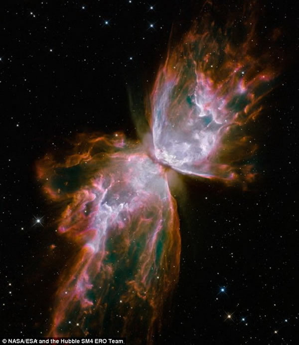 2009年,哈勃望远镜拍摄到的蝴蝶星云,这个死亡恒星非常像太阳,有助于我们洞悉太阳未来的悲剧命运