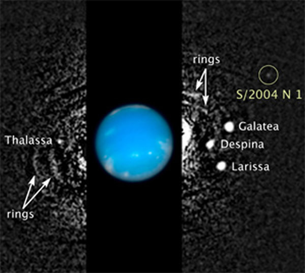 This composite Hubble Space Telescope picture shows the location of a newly disc