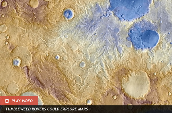 From the Mars Odyssey spacecraft the valleys on Mars look like they have been ca