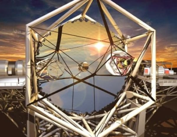 三十米望远镜(TMT)完工的想象图