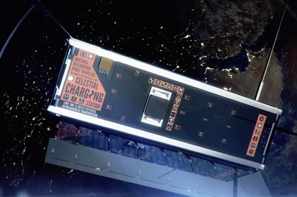 这座太空充电站有希望被看做是向那些太空侵略者表达一种友好的姿态