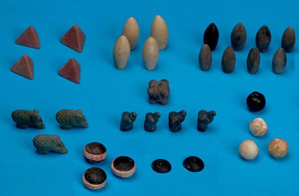 These small sculpted stones unearthed from an early Bronze Age burial in Turkey