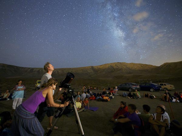 Hundreds of astronomy lovers gather in Canary Islands, Spain, to watch an annual