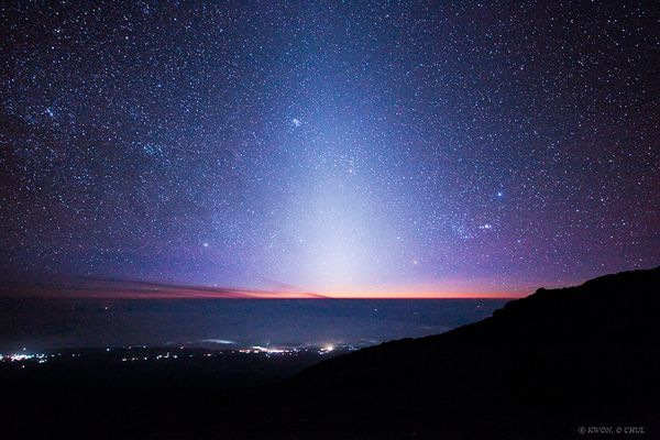 The zodiacal light, as seen from Kilimanjaro.