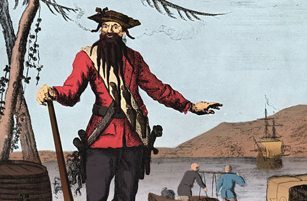 Edward Teach, commonly known as Blackbeard, was an English buccaneer in the Cari