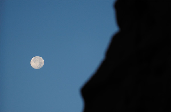 A full moon rises over Kodachrome Basin State Park in Utah.