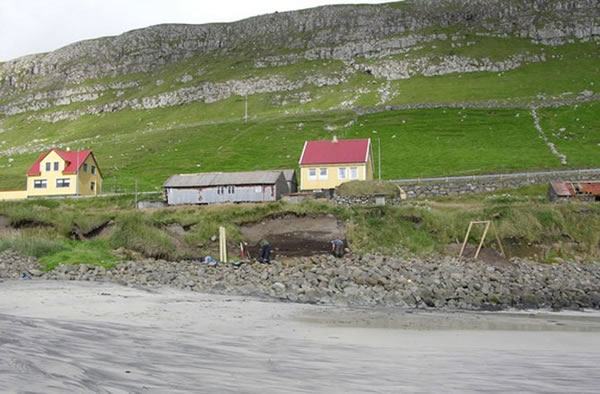 Scientists have discovered evidence for the human colonization of the Faroes, lo