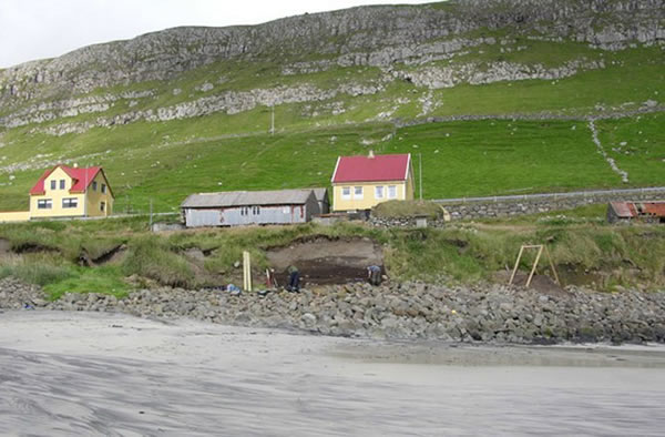 Scientists have discovered evidence for the human colonization of the Faroes, lo