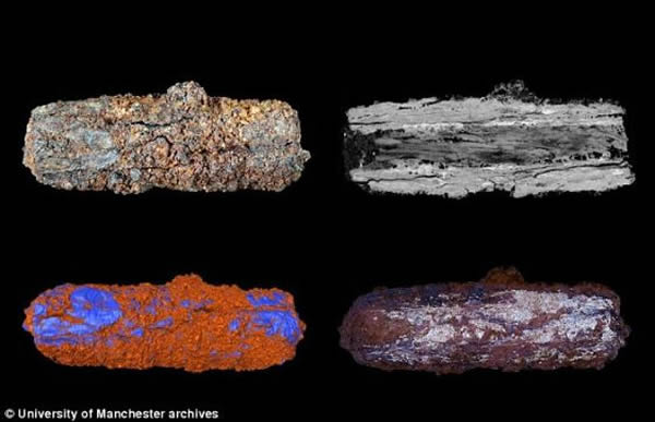 5月,英国开放大学的埃及古物学者借助扫描电子显微镜和计算机断层扫描对珠子进行扫描。扫描结果显示珠子所含金属中的镍含量较高,说明由陨石制成。