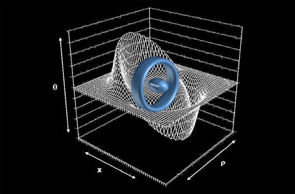 A ring-shaped warp drive device could transport a football-shape starship (cente
