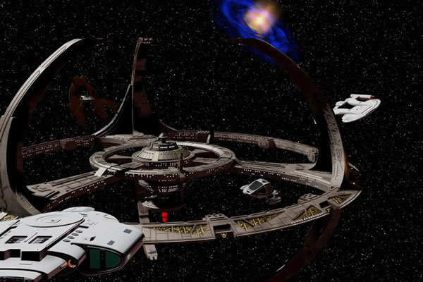 深空九号空间站通过虫洞来到遥远的时空中