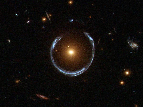 An interesting galaxy has been circled in this NASA/ESA Hubble Space Telescope i