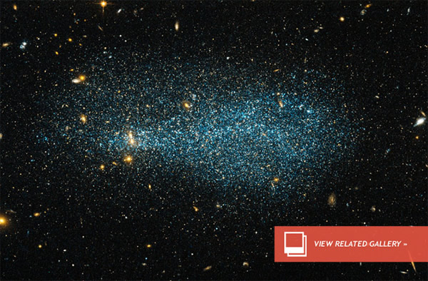 Hubble Spies Swarm of Stars in Belly of a Whale