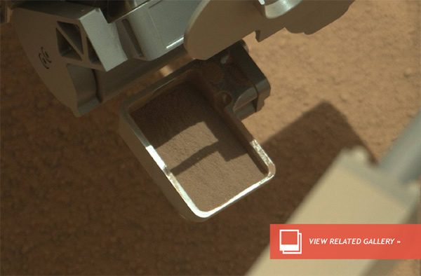 This Scoop of Mars Soil is Two Percent Water